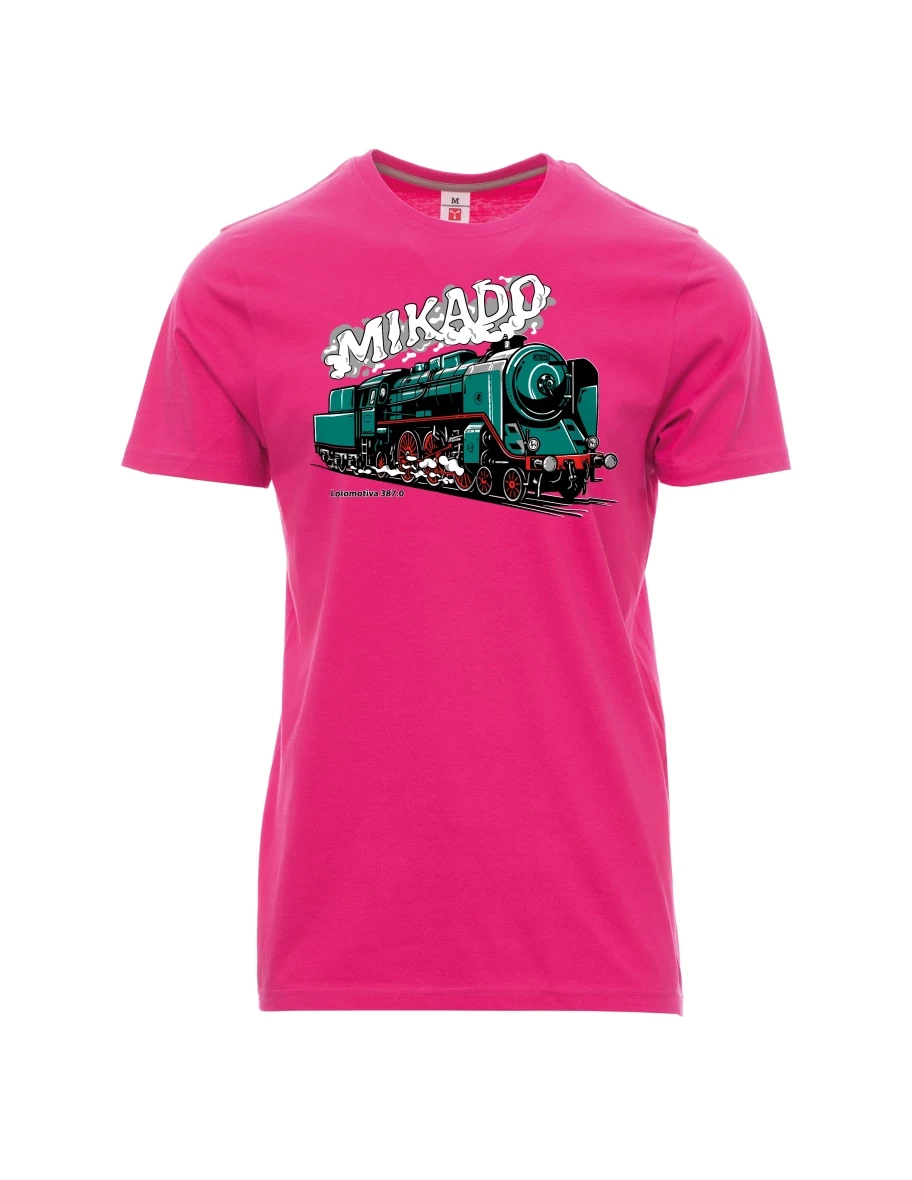 Růžové pánské tričko Lokomotiva 387.0 „MIKADO“