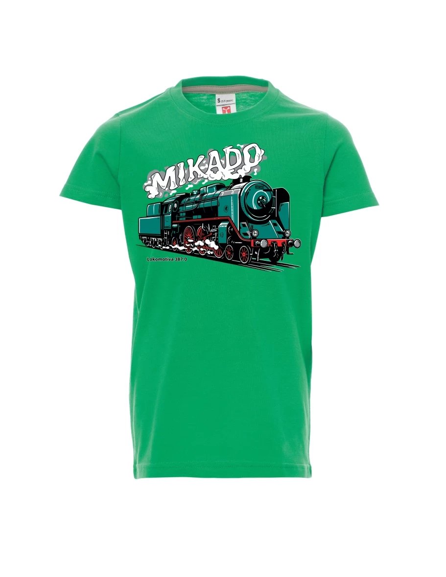 Zelené dětské tričko Lokomotiva 387.0 „MIKADO“