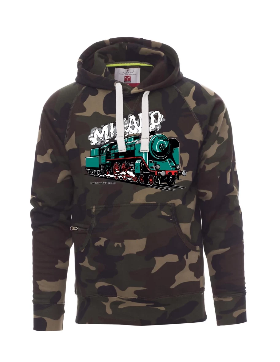 Maskáčová pánská mikina Lokomotiva 387.0 „MIKADO“