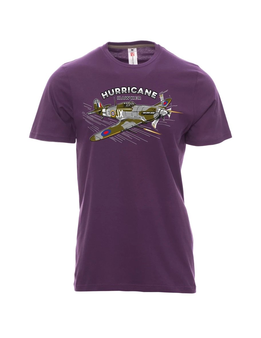Fialové pánské tričko Letadlo Hurricane Hawker