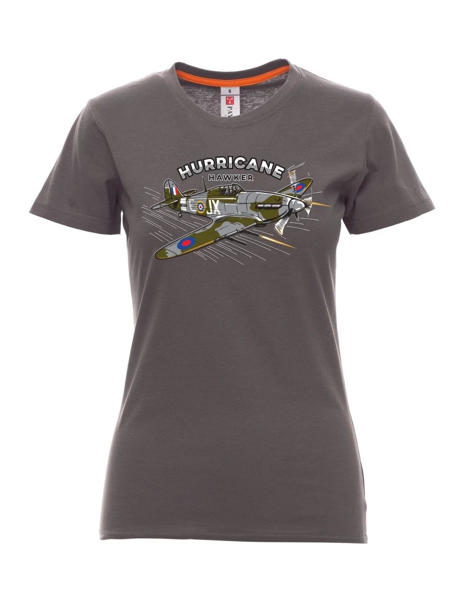 Kouřové dámské tričko Letadlo Hurricane Hawker