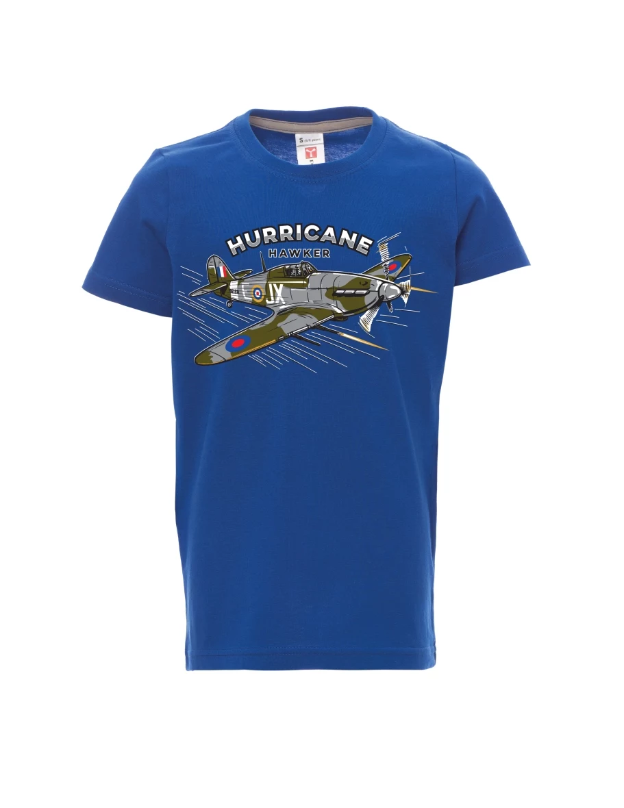 Modré dětské tričko Letadlo Hurricane Hawker