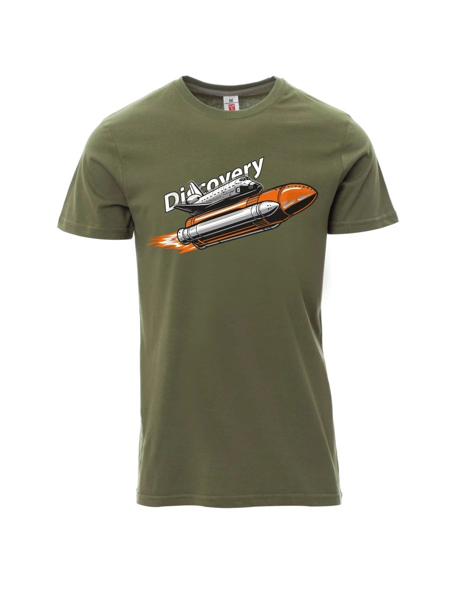 Khaki pánské tričko Raketoplán Discovery