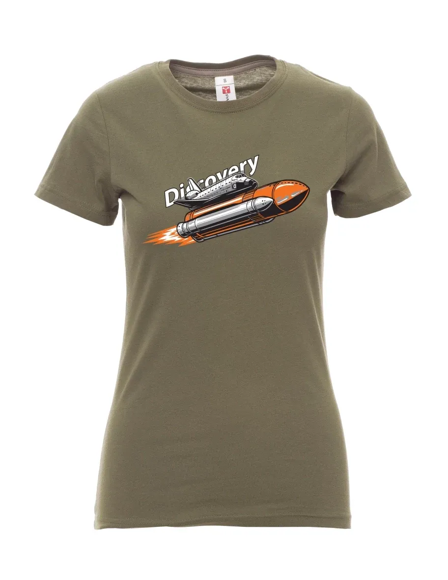 Khaki dámské tričko Raketoplán Discovery