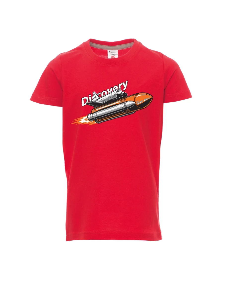 Červené dětské tričko Raketoplán Discovery