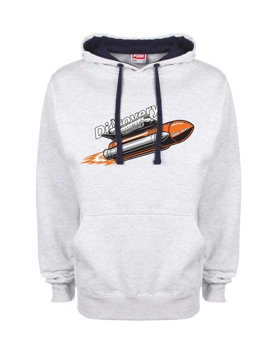 Modro-šedá mikina Raketoplán Discovery