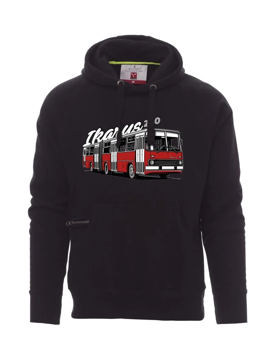 Černá pánská mikina Autobus Ikarus 280