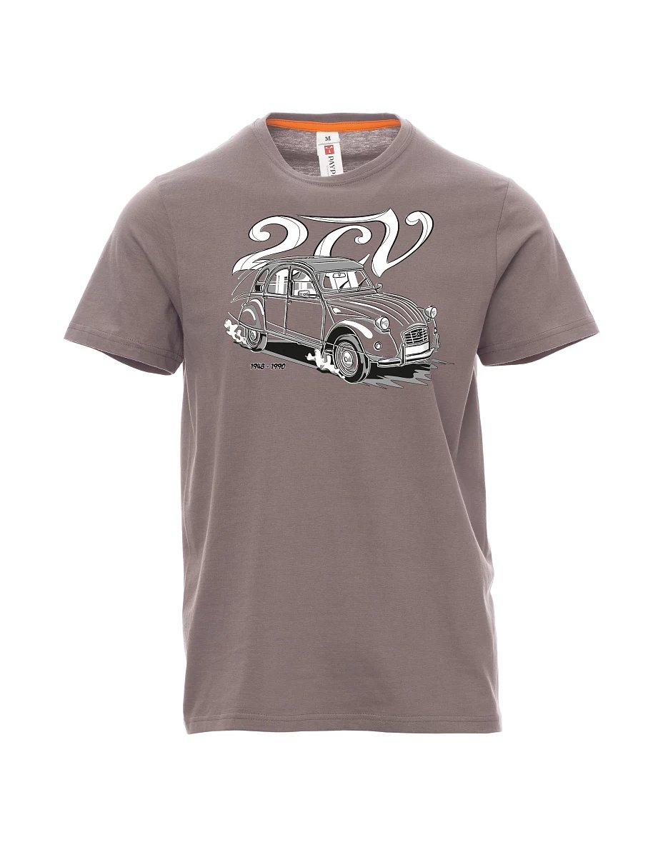 Ocelově šedé pánské tričko 2CV