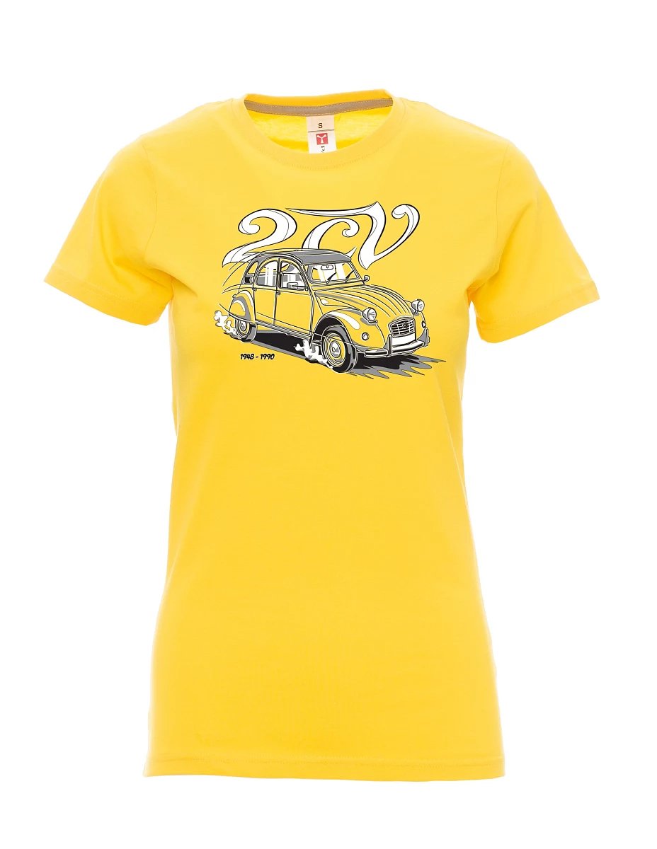Žluté dámské tričko 2CV