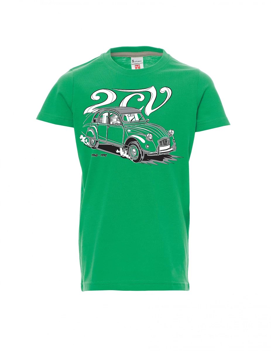 Zelené dětské tričko 2CV