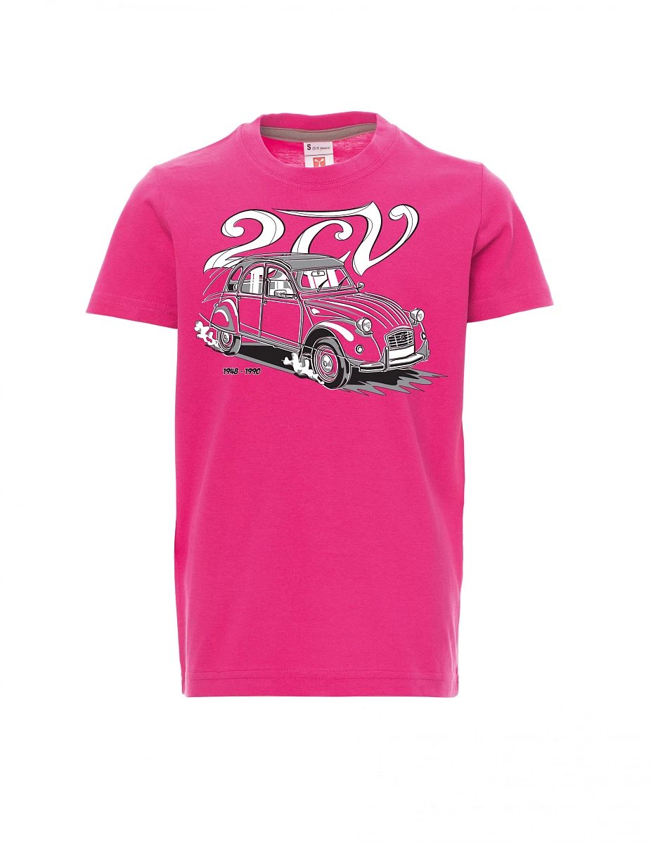 Růžové dětské tričko 2CV