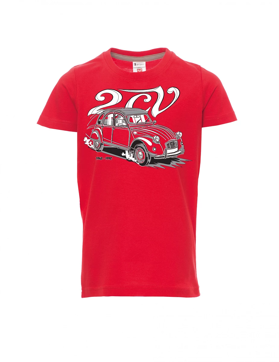 Červené dětské tričko 2CV