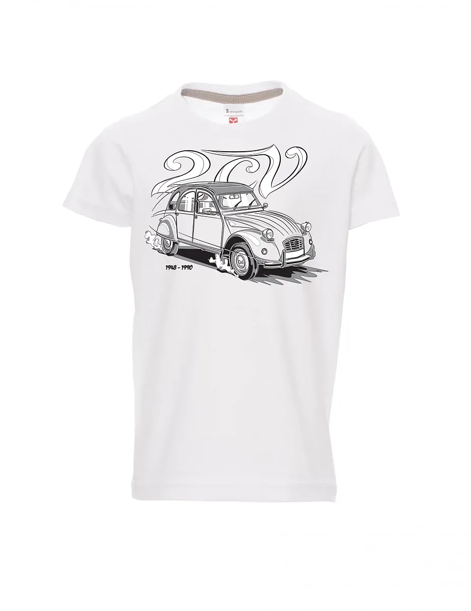 Bílé dětské tričko 2CV