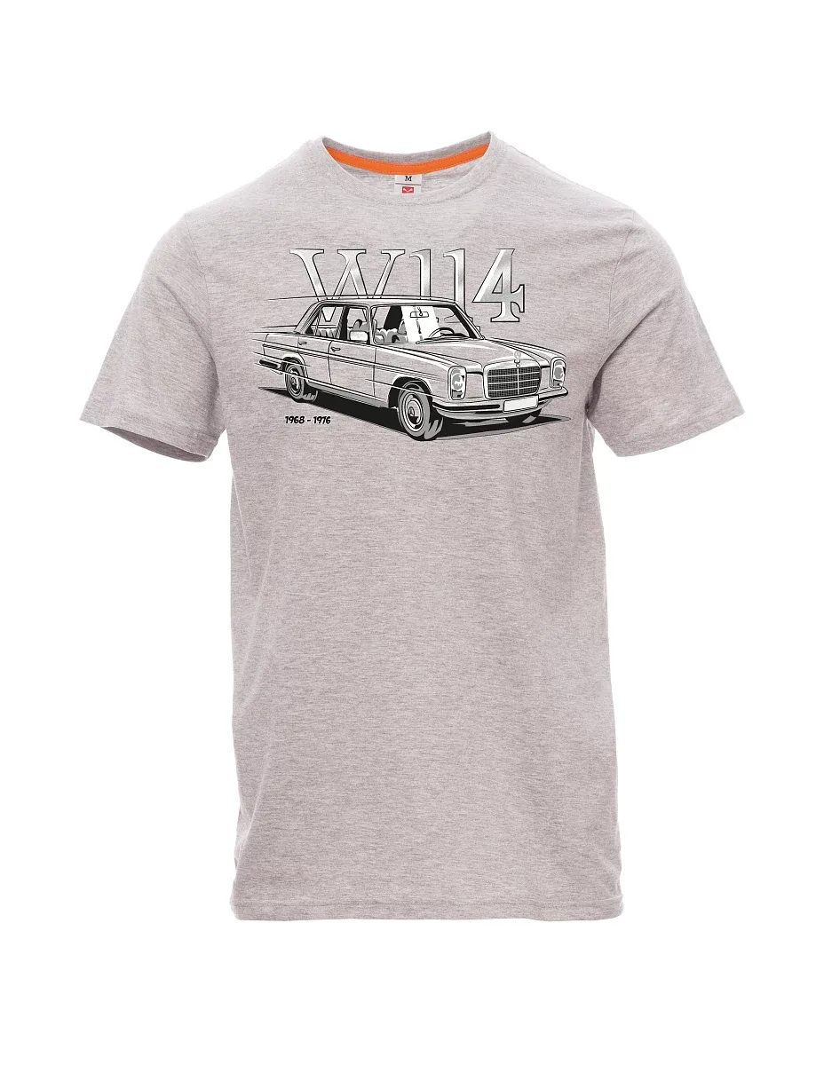 Šedé melanžové pánské tričko W114