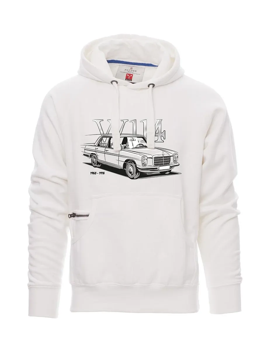 Bílá pánská mikina W114