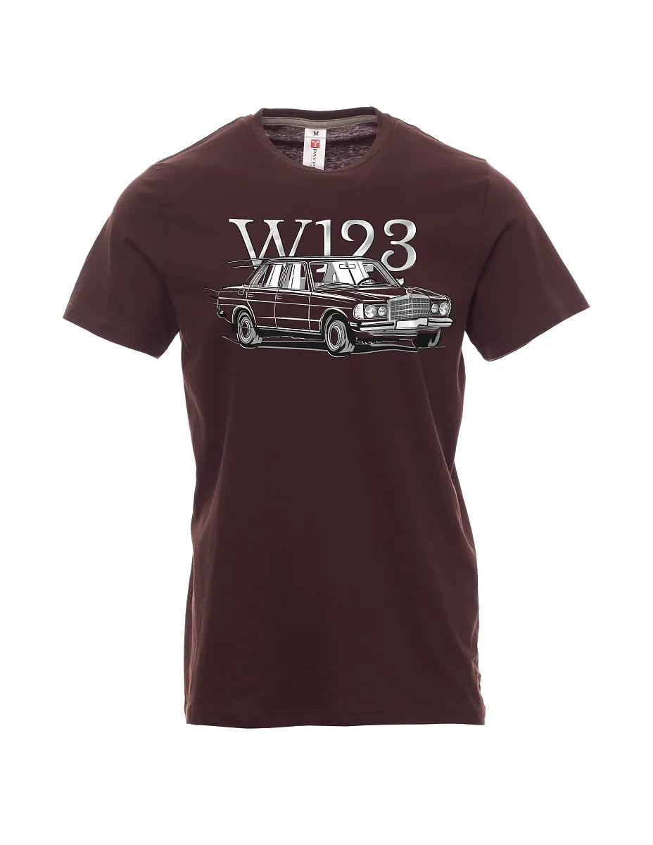 Tmavě hnědé pánské tričko W123