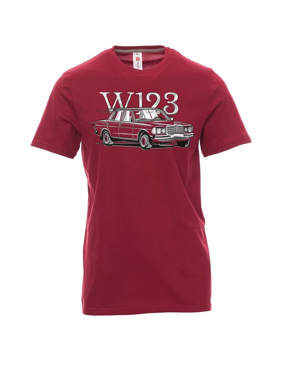Tmavě červené pánské tričko W123